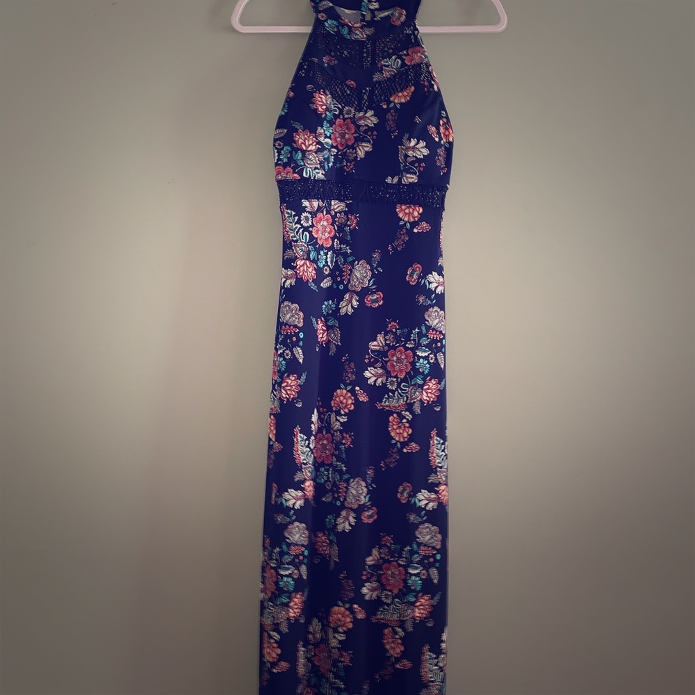 Floral Haltered Maxi Dress
